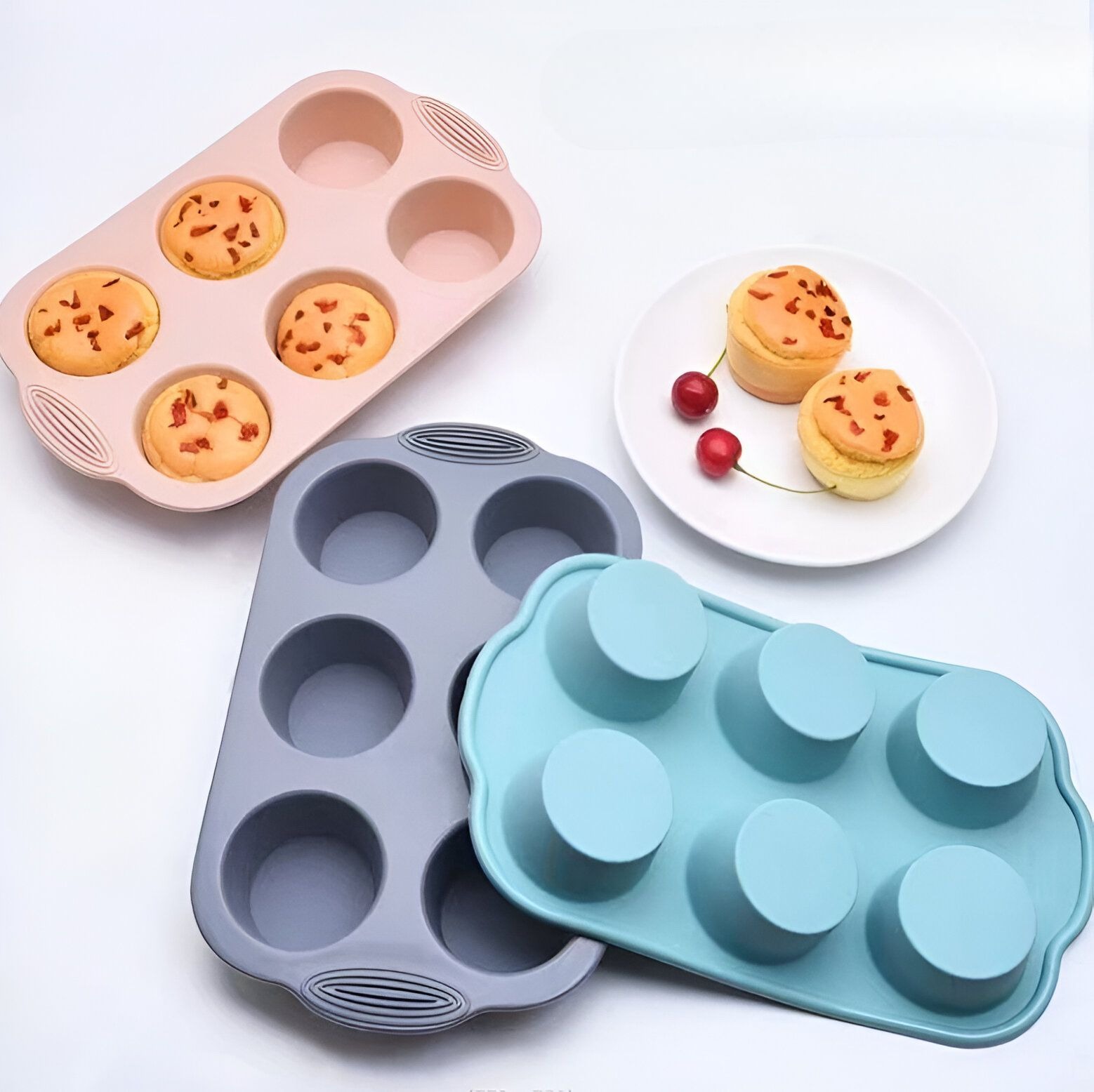 Loyang Cetakan Kue Muffin Bolu Cup Cake Serbaguna Bahan Silikon Tebal Anti Slip Tidak Lengket Food Grade Tahan Panas