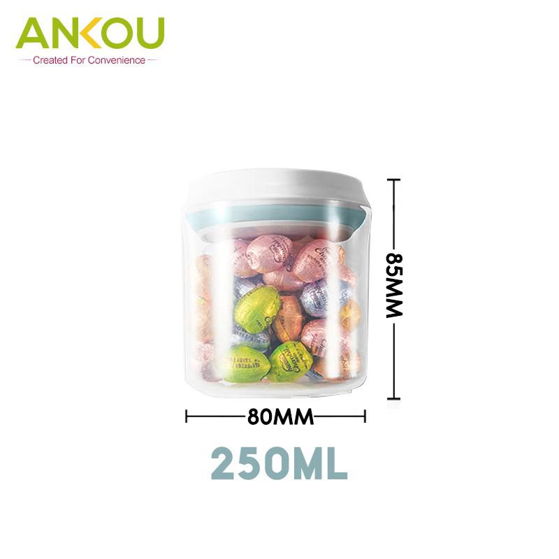 Ankou - Toples Serbaguna Snack Cemilan Mini Air Tight 250ml (Bulat)