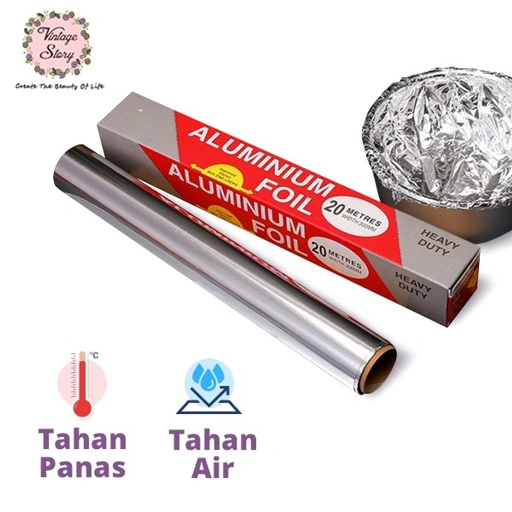 Image of  Kertas Panggang Kertas Aluminium Foil Wrapping Food Grade 10x30cm