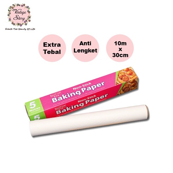VS - Kertas Roti Kue Kertas Panggang Anti Lengket Depan Belakang Baking Paper