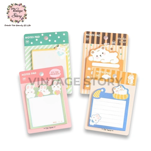 Image of Sticky Note Motif Karakter Lucu 1 Set Isi 4 Pack 200 Lembar