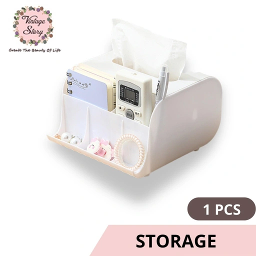 Image of Rak Kotak Tisu Tissue Organizer ATK Kosmetik Aksesoris Kapasitas Besar