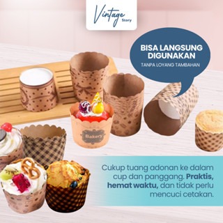 Kertas Muffin Paper Cup Cake Bolu Baking 1 Pack Isi 50pcs Diameter 6cm Dan 5cm
