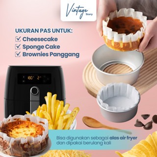 Kertas Air Fryer Alas Panggang Kue Pastry Baking Serbaguna Anti Lengket 1 Pack Isi 50pcs