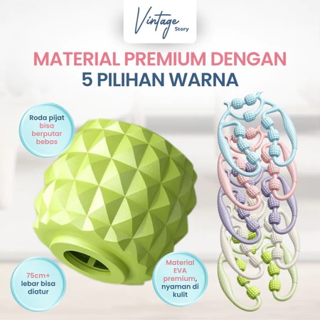 Alat Pijat 9 Roda Manual Roller Otot Relaksasi Betis Paha Lengan Tubuh Pereda Pegal