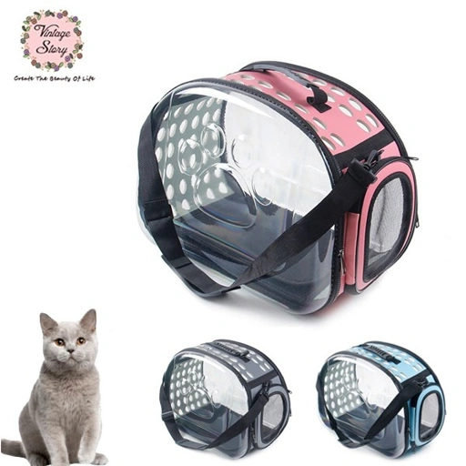 Image of Tas Travel Lipat Peliharaan Anjing Kucing Hewan Transparan