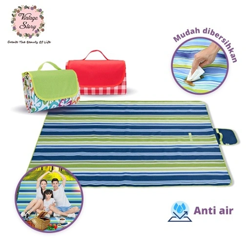Image of Tikar Karpet Lipat Piknik Anti Air Mudah Dibawah
