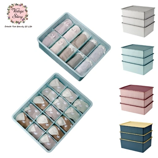 Image of Premium Storage Box Organizer Kotak Penyimpanan Sekat Celana Dalam BH Kaus Kaki Aksesoris