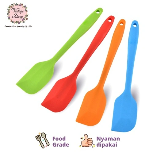 Image of Ukuran Besar - Spatula Scraper Silikon Tahan Panas Anti Lengket Bahan Food Grade 25.5x5cm