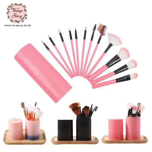 Image of Alat Make Up Brush Set 12pcs Kuas Kosmetik