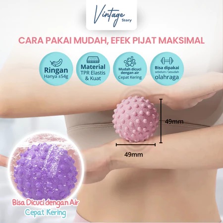 Bola Pijat 3D Massage Ball Terapi Relaksasi Otot Titik Akupresur 360° Kaki Tangan Punggung Bahu
