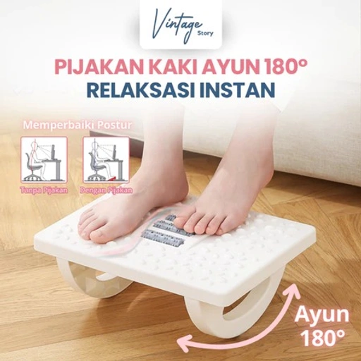 Image of Alat Peregangan Papan Pijat Kaki 2 in 1 Foot Rest Ayun 180° Relaksasi Otot Perbaikan Postur Tubuh