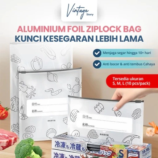 Image of Kantong Penyimpanan Makanan Premium Segar Tahan Lama Anti Bocor Reusable Kulkas Freezer Ukuran S/M/L
