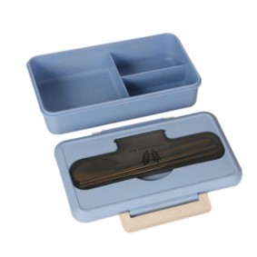 Kotak Makan Bekal Lunch Box Free Sumpit Sendok Bahan Wheat Straw Jerami Gandum