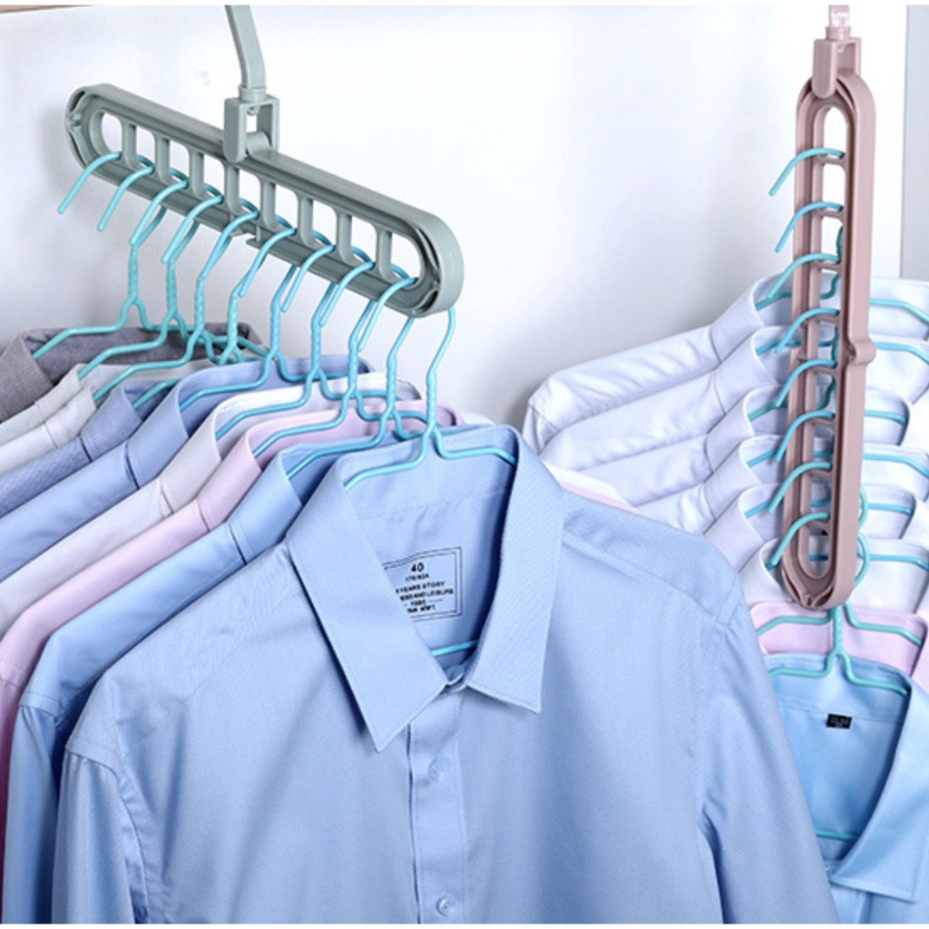 Hanger Gantungan Pakaian Baju 9 Lubang Multifungsi Super Praktis