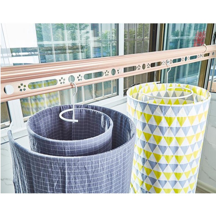 Gantungan Hanger Jemuran Sprei Bulat Balkon Hemat Tempat