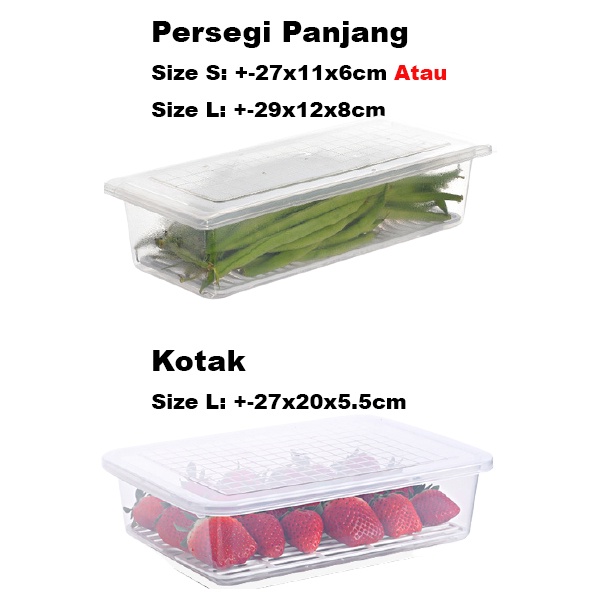 Toples Bening Tempat Penyimpanan Daging Seafood Sayur Buah Serbaguna