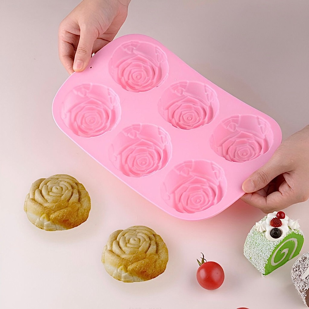 Loyang Muffin Cetakan Kue Bolu Agar-Agar Cokelat Bahan Silikon Food Grade Anti Lengket Tahan Panas Hingga 230°C