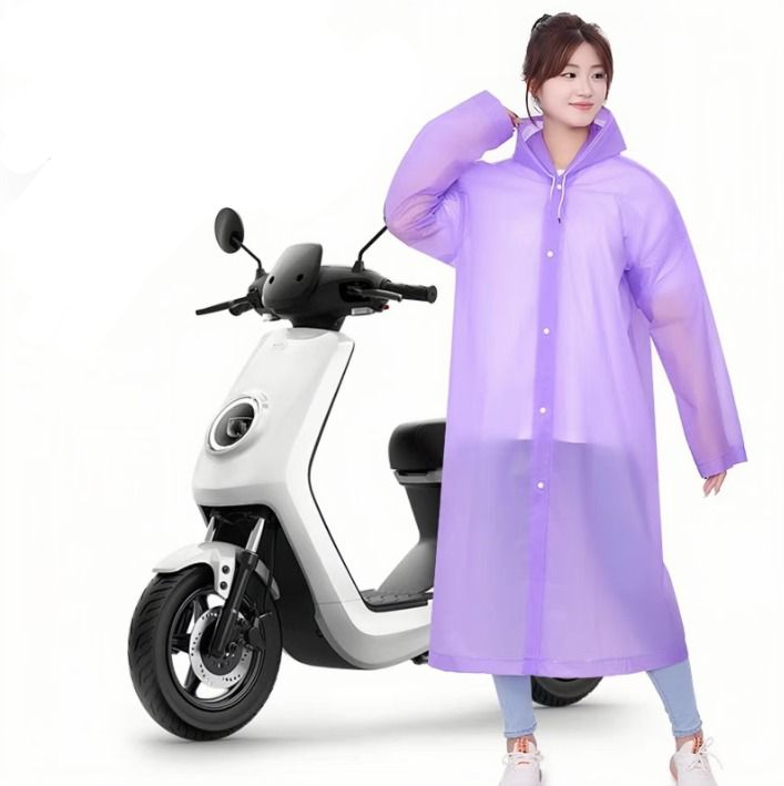 Jas Hujan Panjang Transparant Tebal Stylish Pria Wanita