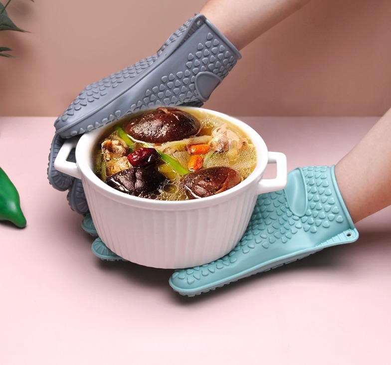 Sarung Tangan Oven Dapur Masak Silikon Tahan Panas 300°C Anti Slip