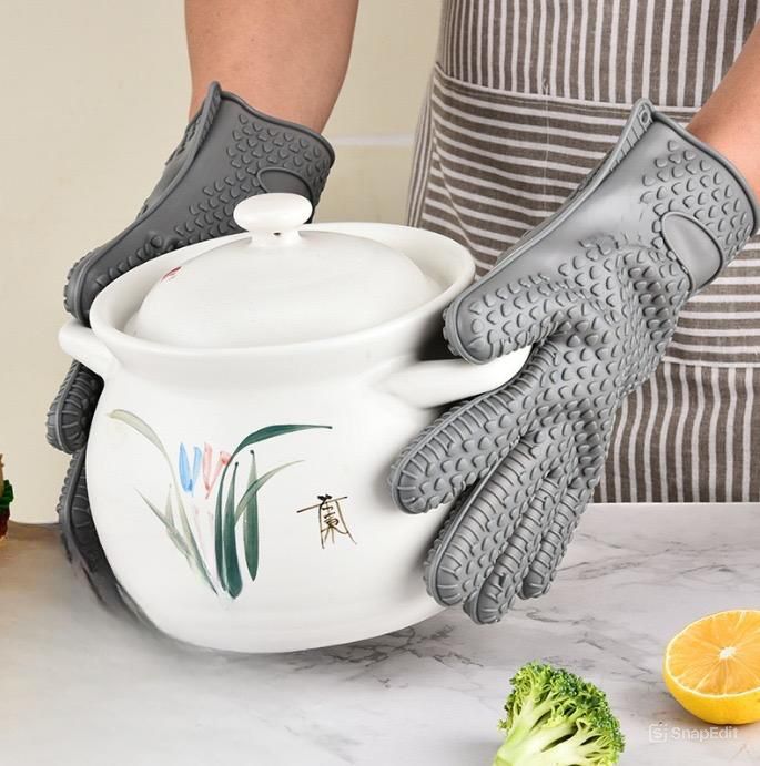 Sarung Tangan Oven Dapur Masak Silikon Tahan Panas 300°C Anti Slip