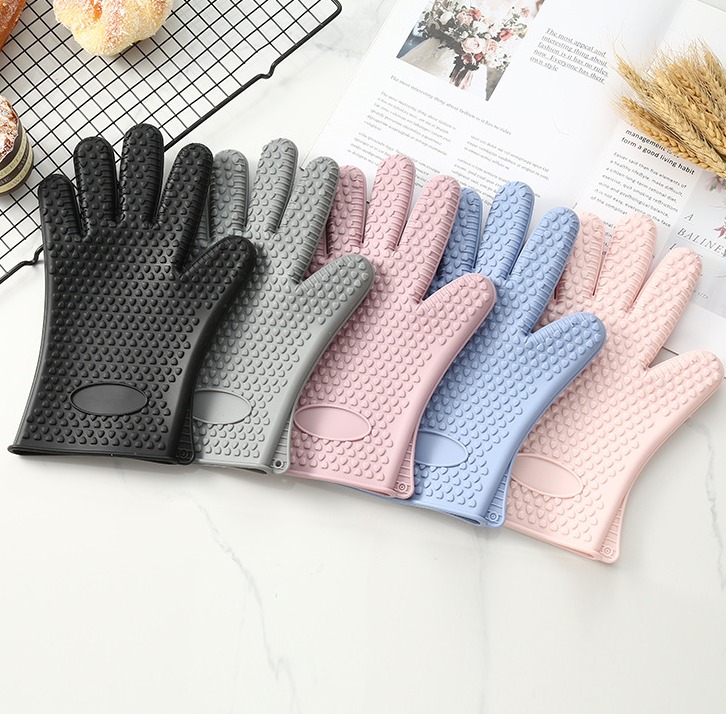 Sarung Tangan Oven Dapur Masak Silikon Tahan Panas 300°C Anti Slip