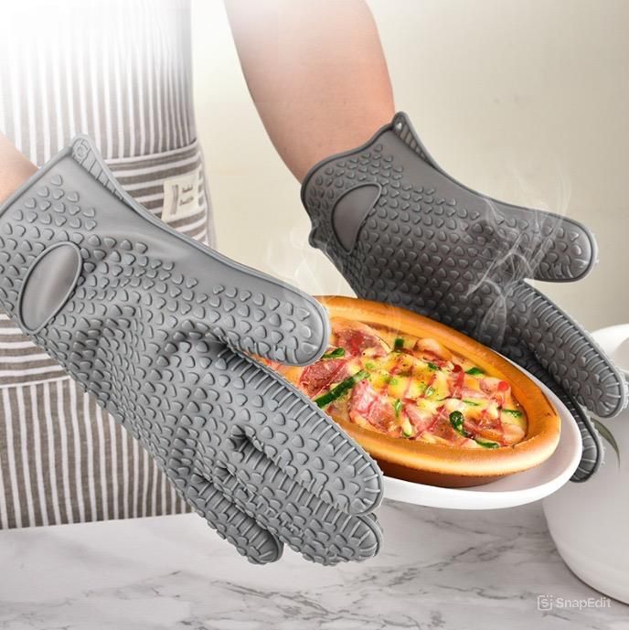 Sarung Tangan Oven Dapur Masak Silikon Tahan Panas 300°C Anti Slip