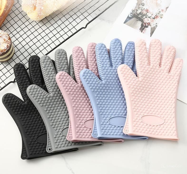 Sarung Tangan Oven Dapur Masak Silikon Tahan Panas 300°C Anti Slip