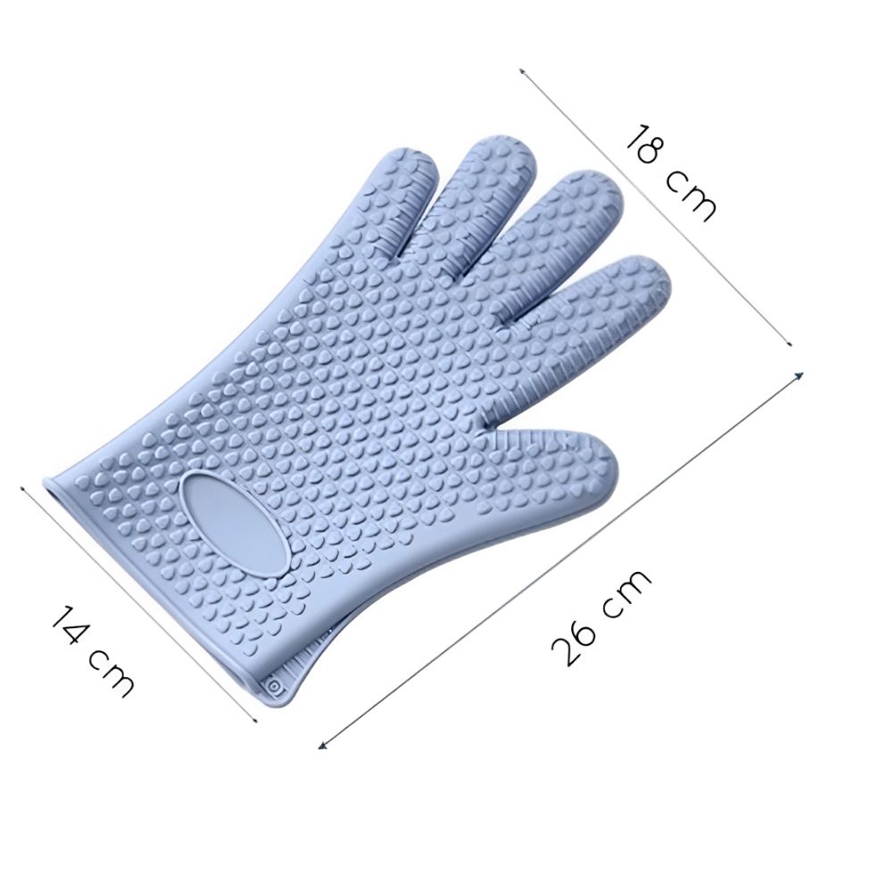 Sarung Tangan Oven Dapur Masak Silikon Tahan Panas 300°C Anti Slip