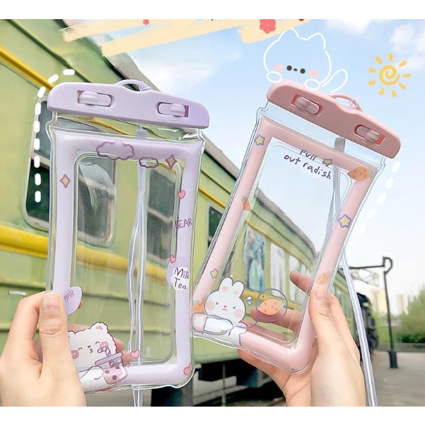 Sarung Pelindung Hp Anti Air Berenang Pantai Waterprooof Handphone Case Desain Korea