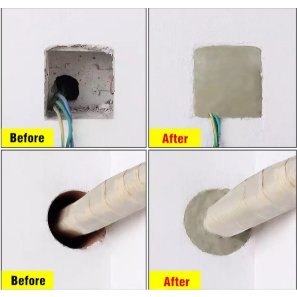 Dempul Tembok Dinding Sealant Lem Penutup Elastis Semen Tutup Selang AC Tambal Lobang Pemadat Lubang Pipa