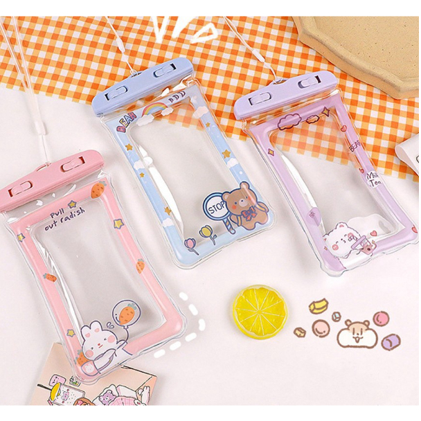 Sarung Pelindung Hp Anti Air Berenang Pantai Waterprooof Handphone Case Desain Korea