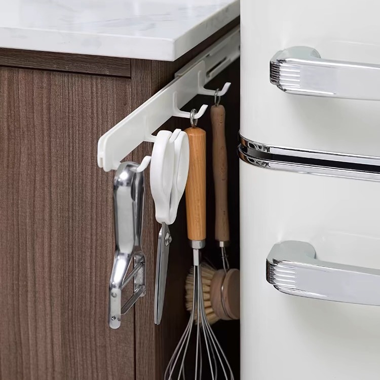 Gantungan Alat Dapur Pakaian Tarik Tempel Serbaguna Extendable Hook Strip Non-Berlubang Multi-Fungsi