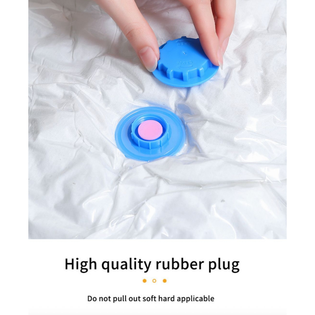 Kantong Plastik Vakum Baju Pakaian Ziplock Penyimpanan Selimut Handuk Organizer Traveling Anti Debu