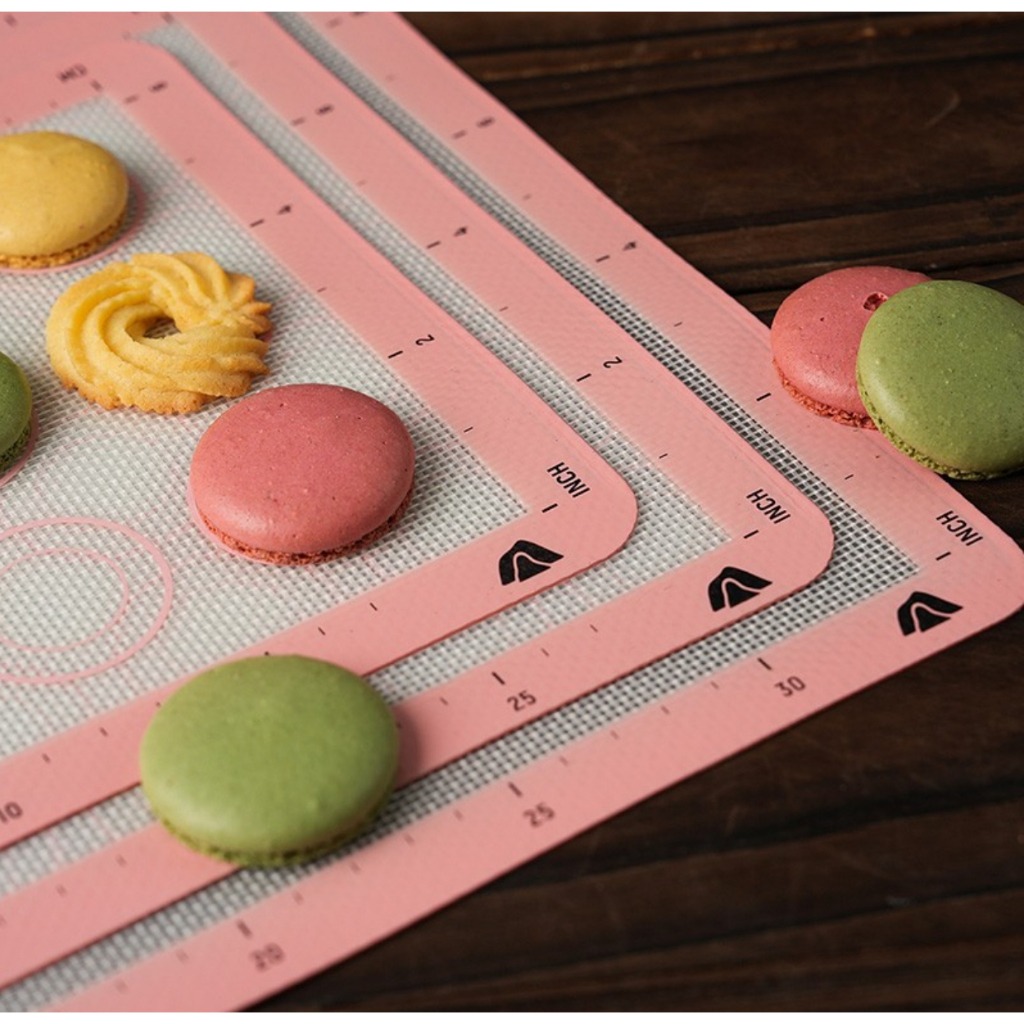 Alas Adonan Macaron Makaron Alat Baking Silikon Anti Lengket Food Grade