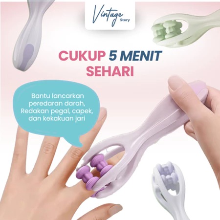 Alat Pijat Jari Tangan Refleksi Terapi 2 in 1 Finger Roller Massager