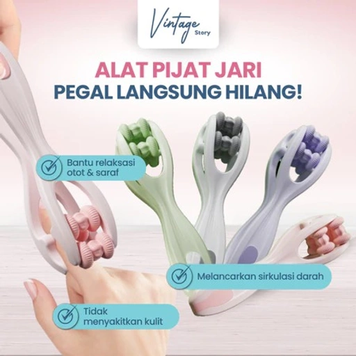Image of Alat Pijat Jari Tangan Refleksi Terapi 2 in 1 Finger Roller Massager