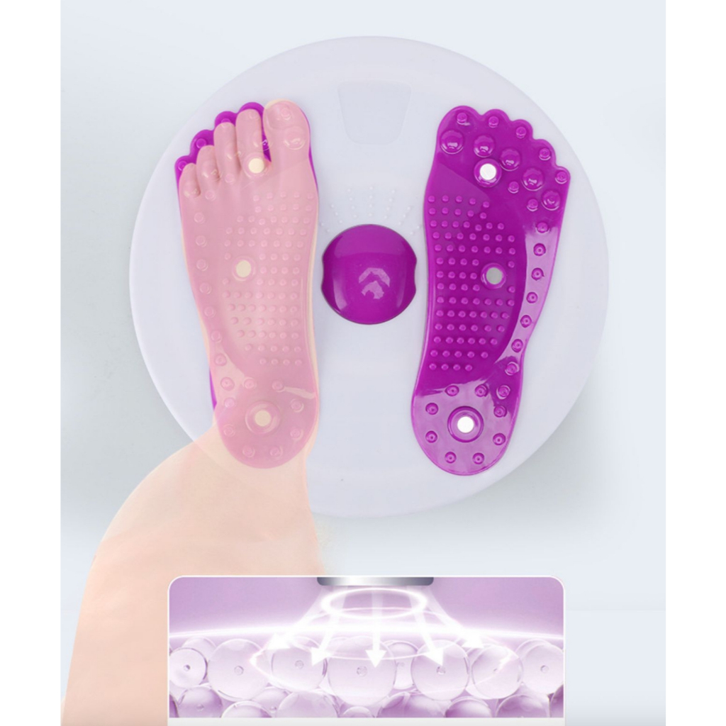 Alat Olahraga Papan Putar Pelangsing Tubuh Fitness Twisting Waist Disc Titik Refleksi Magnetik