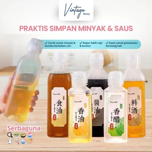 Image of Botol Minyak Kecap Cuka Saus Serbaguna Anti Bocor Food Grade Aman Tahan Panas Praktis Higienis