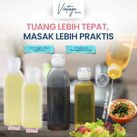 Botol Minyak Kecap Cuka Saus Serbaguna Anti Bocor Food Grade Aman Tahan Panas Praktis Higienis