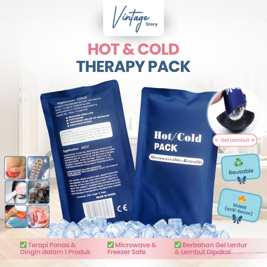 Hot Cold Gel Pack Reusable Kantong Kompres Panas Dingin Multifungsi untuk Tubuh & Olahraga