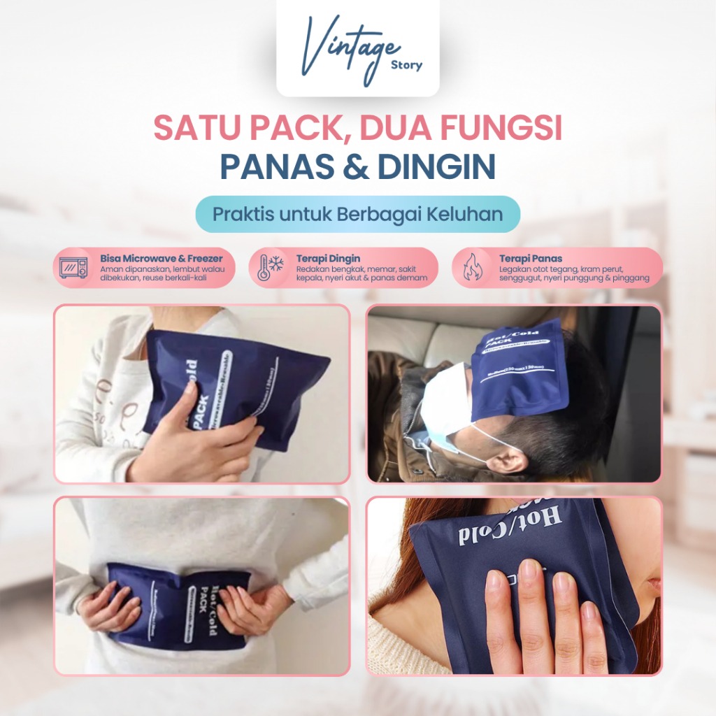 Hot Cold Gel Pack Reusable Kantong Kompres Panas Dingin Multifungsi untuk Tubuh & Olahraga