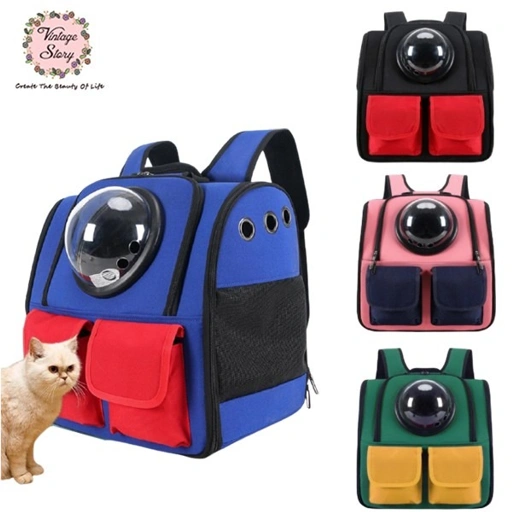 Image of Upgraded Tas Astraunat Hewan Tas Travel Anjing Kucing Peliharaan Carrier Bag
