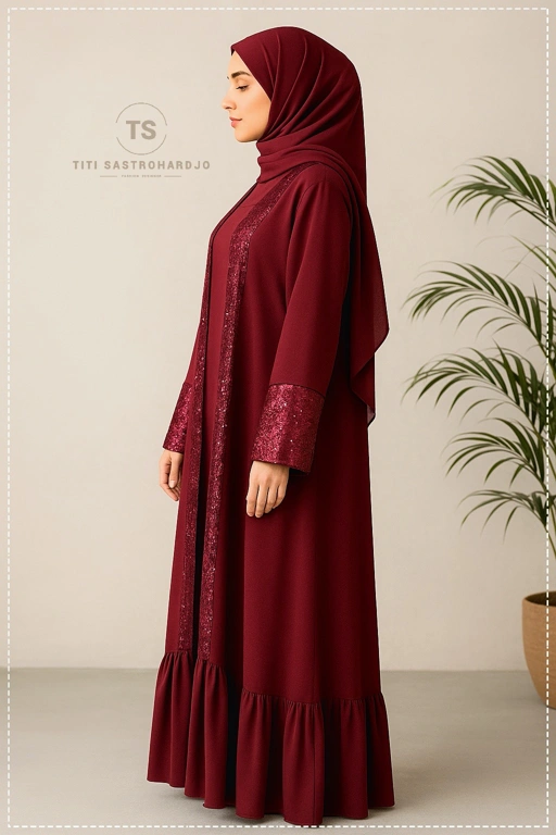 Image of AMORA DRESS IN MAROON