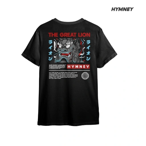 Image of HYMNEY T-Shirt Kaos Black - The Great Lion
