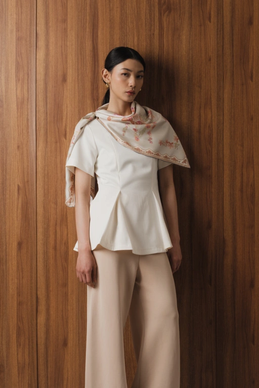 Image of LABYRINTH SCARF 100 SAGE