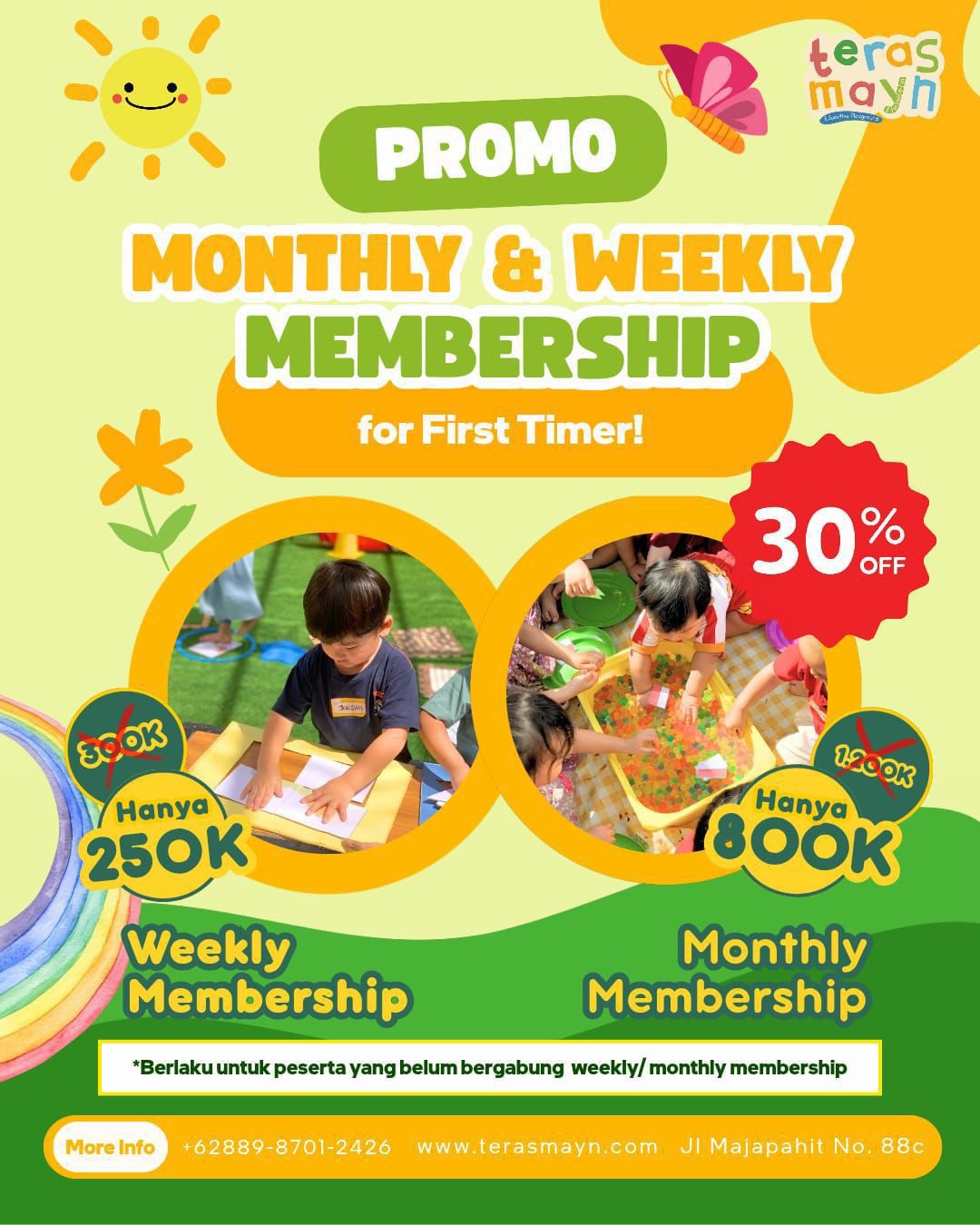 Promo Weekly & Monthly Membership for First Timer