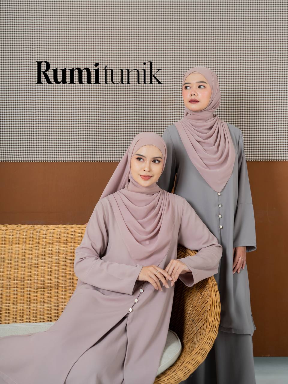 Azmiza-Rumi Tunik(HANYA TUNIK SAJA)-Tunik Malaysian Look Bahan Sahara Platinum