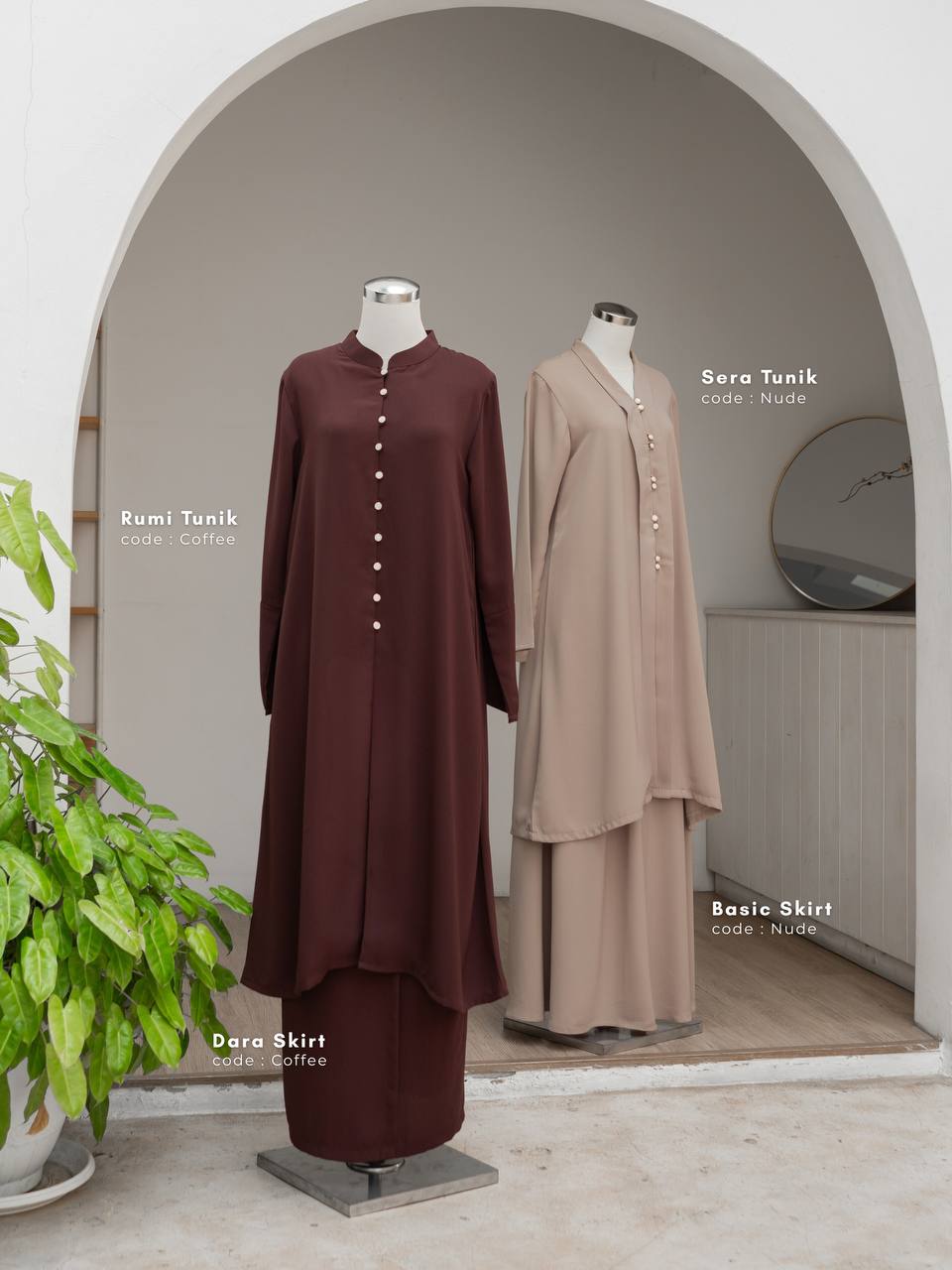 Azmiza-Rumi Tunik(HANYA TUNIK SAJA)-Tunik Malaysian Look Bahan Sahara Platinum