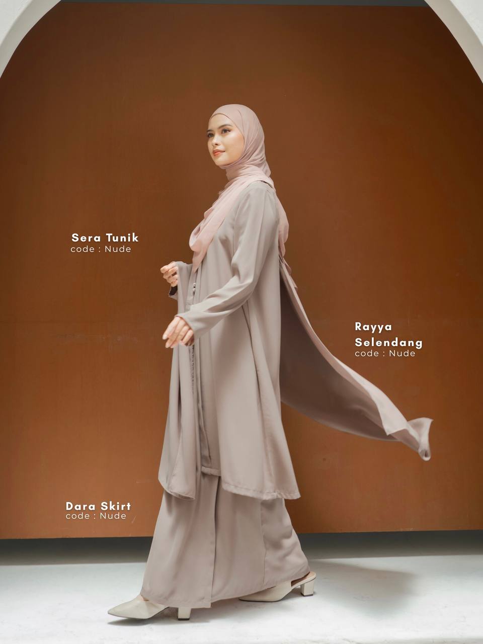 Azmiza-Tunik Sera(HANYA TUNIK SAJA)-Tunik Bahan Sahara Platinum